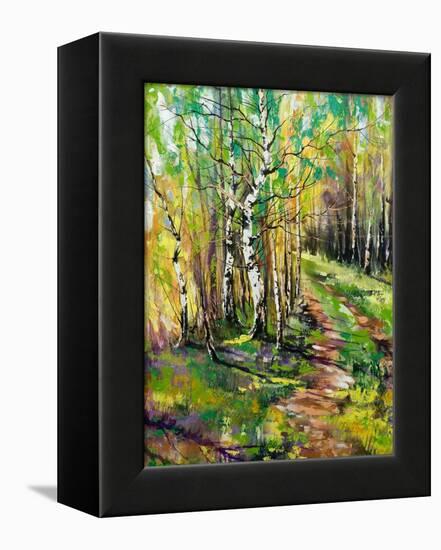 Road To Autumn Wood-balaikin2009-Framed Stretched Canvas