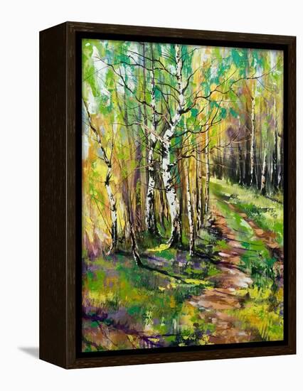 Road To Autumn Wood-balaikin2009-Framed Stretched Canvas