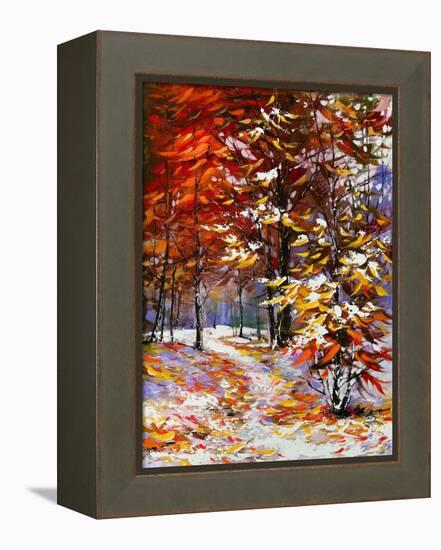 Road To Autumn Wood-balaikin2009-Framed Stretched Canvas