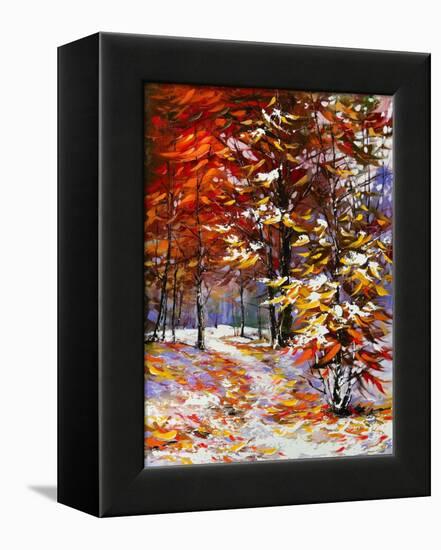 Road To Autumn Wood-balaikin2009-Framed Stretched Canvas