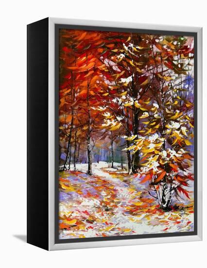 Road To Autumn Wood-balaikin2009-Framed Stretched Canvas