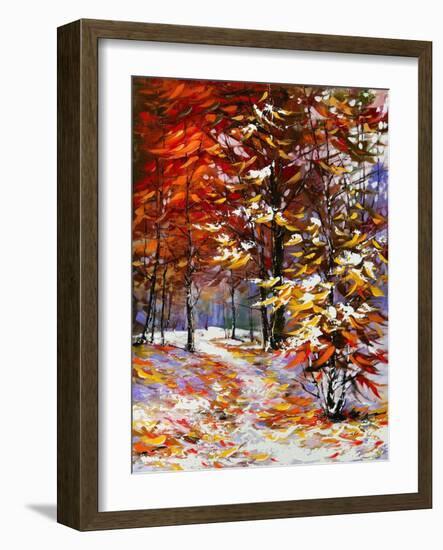 Road To Autumn Wood-balaikin2009-Framed Art Print