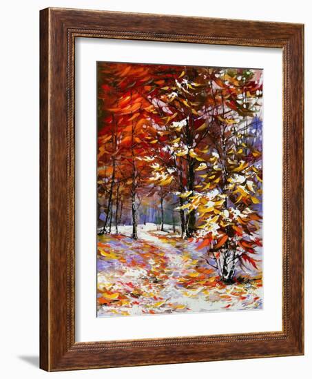 Road To Autumn Wood-balaikin2009-Framed Art Print