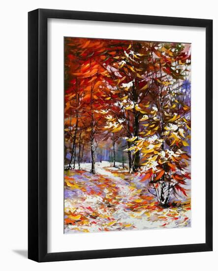 Road To Autumn Wood-balaikin2009-Framed Art Print