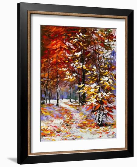 Road To Autumn Wood-balaikin2009-Framed Art Print