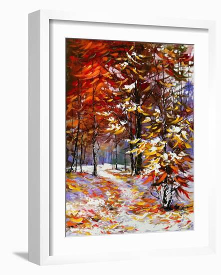 Road To Autumn Wood-balaikin2009-Framed Art Print