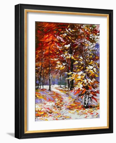 Road To Autumn Wood-balaikin2009-Framed Art Print