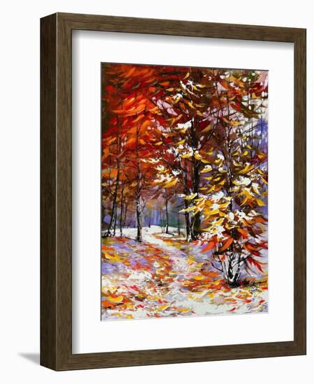 Road To Autumn Wood-balaikin2009-Framed Art Print