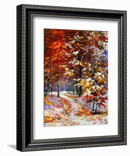 Road To Autumn Wood-balaikin2009-Framed Art Print