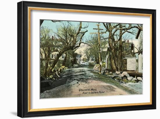 Road to Eastern Point, Gloucester-null-Framed Art Print