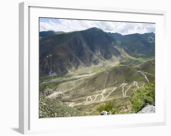 Road to Ganden Monastery, Near Lhasa, Tibet, China-Ethel Davies-Framed Photographic Print