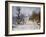 Road to Giverny in Winter-Claude Monet-Framed Giclee Print