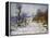 Road to Giverny in Winter-Claude Monet-Framed Premier Image Canvas