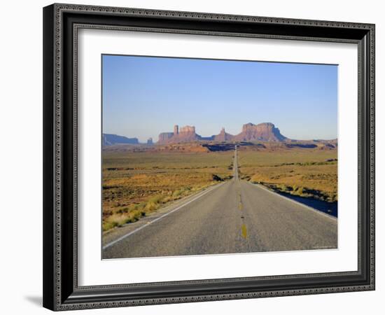 Road to Monument Valley, Navajo Reserve, Utah, USA-Adina Tovy-Framed Photographic Print