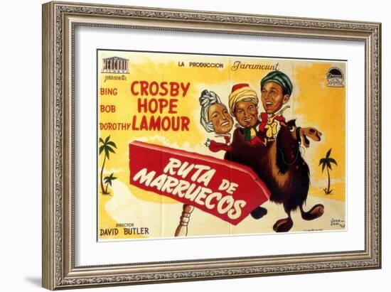 Road to Morocco, Spanish Movie Poster, 1942-null-Framed Art Print