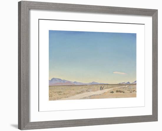 Road to Nowhere, Indian Springs, Nevada-Maynard Dixon-Framed Premium Giclee Print