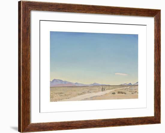 Road to Nowhere, Indian Springs, Nevada-Maynard Dixon-Framed Premium Giclee Print