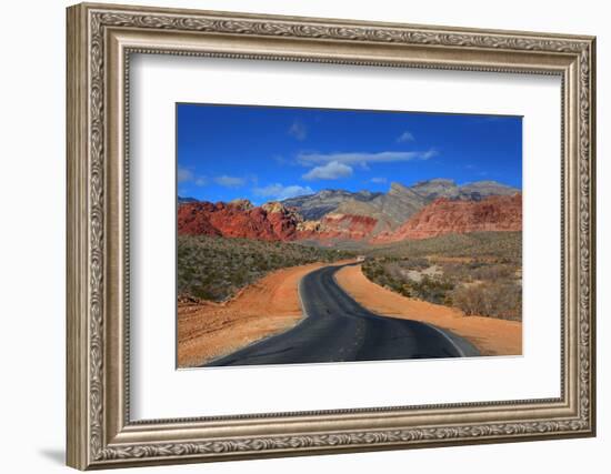 Road to Red Rock Canyon Conversation Area-SNEHITDESIGN-Framed Photographic Print