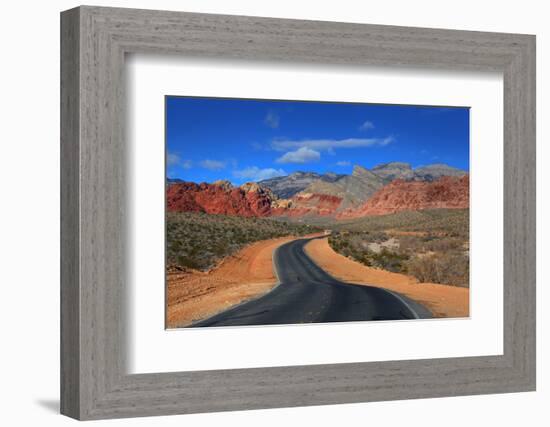 Road to Red Rock Canyon Conversation Area-SNEHITDESIGN-Framed Photographic Print