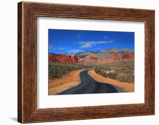 Road to Red Rock Canyon Conversation Area-SNEHITDESIGN-Framed Photographic Print