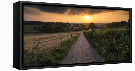 Road To Sunset Valley-István Nagy-Framed Stretched Canvas