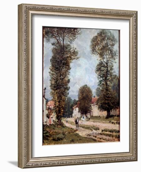 Road to Versailles, 1875 (Oil on Canvas)-Alfred Sisley-Framed Giclee Print