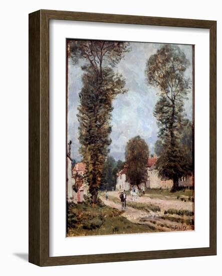 Road to Versailles, 1875 (Oil on Canvas)-Alfred Sisley-Framed Giclee Print