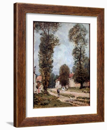 Road to Versailles, 1875 (Oil on Canvas)-Alfred Sisley-Framed Giclee Print