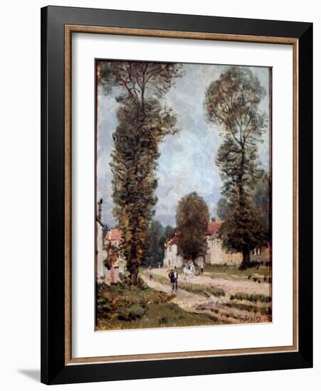 Road to Versailles, 1875 (Oil on Canvas)-Alfred Sisley-Framed Giclee Print