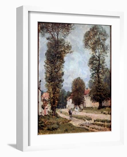 Road to Versailles, 1875 (Oil on Canvas)-Alfred Sisley-Framed Giclee Print