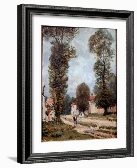 Road to Versailles, 1875 (Oil on Canvas)-Alfred Sisley-Framed Giclee Print