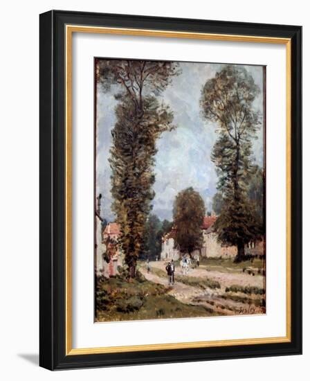 Road to Versailles, 1875 (Oil on Canvas)-Alfred Sisley-Framed Giclee Print