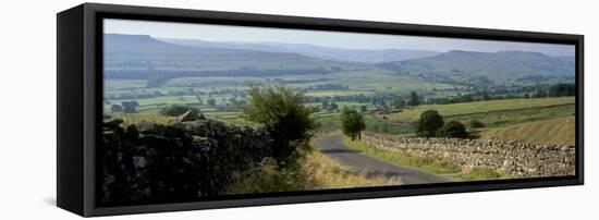 Road Towards Wensleydale Valley, Yorkshire Dales National Park, Yorkshire, England, United Kingdom-Patrick Dieudonne-Framed Premier Image Canvas