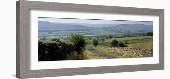 Road Towards Wensleydale Valley, Yorkshire Dales National Park, Yorkshire, England, United Kingdom-Patrick Dieudonne-Framed Photographic Print