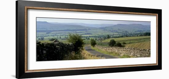 Road Towards Wensleydale Valley, Yorkshire Dales National Park, Yorkshire, England, United Kingdom-Patrick Dieudonne-Framed Photographic Print