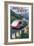 Road Trip - National Park WPA Sentiment-Lantern Press-Framed Premium Giclee Print