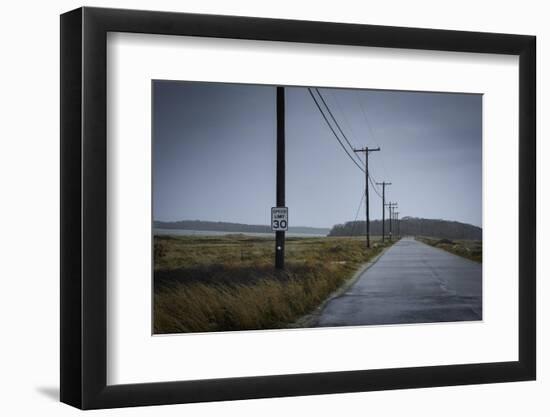 Road Trip through Windy Deserted Arid Wilderness on Paved Coastal Way-Sanghwan Kim-Framed Photographic Print