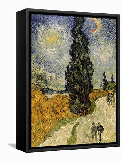 Road with Cypresses, c.1890-Vincent van Gogh-Framed Premier Image Canvas