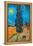 Road with Cypresses-Vincent van Gogh-Framed Stretched Canvas