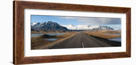 Road with Mountains in the Background, Iceland-null-Framed Photographic Print