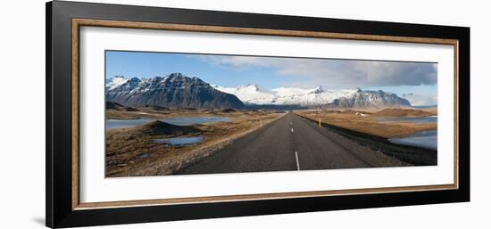 Road with Mountains in the Background, Iceland-null-Framed Photographic Print