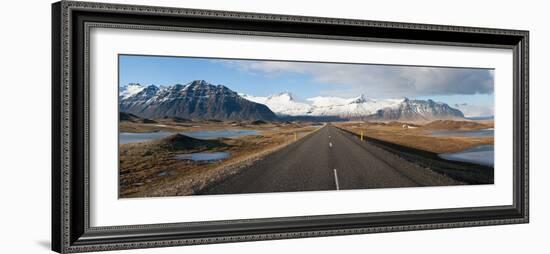 Road with Mountains in the Background, Iceland-null-Framed Photographic Print