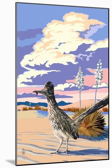 Roadrunner Scene-Lantern Press-Mounted Art Print