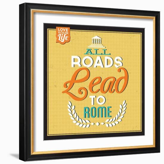 Roads to Rome-Lorand Okos-Framed Art Print