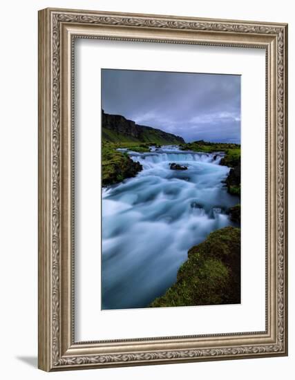 Roadside Blue, Water and Sky Drama Southern Iceland Ring Road-Vincent James-Framed Photographic Print