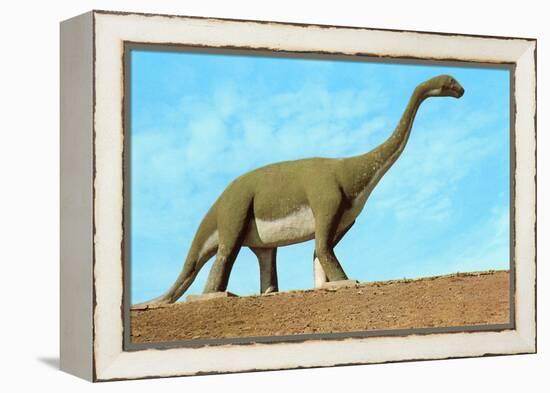 Roadside Brontosaurus-null-Framed Stretched Canvas