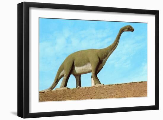 Roadside Brontosaurus-null-Framed Premium Giclee Print