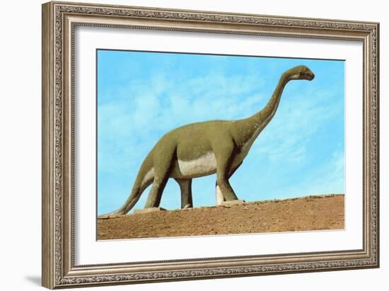 Roadside Brontosaurus-null-Framed Art Print