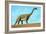 Roadside Brontosaurus-null-Framed Art Print