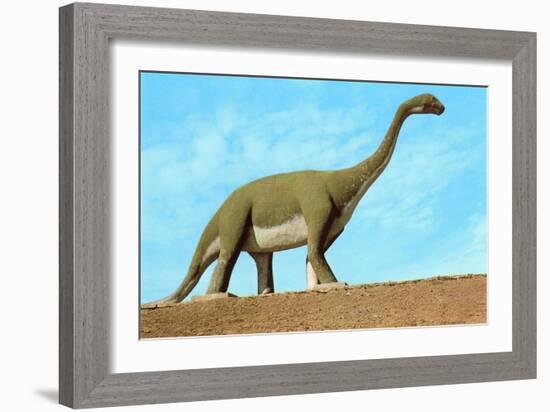 Roadside Brontosaurus-null-Framed Art Print